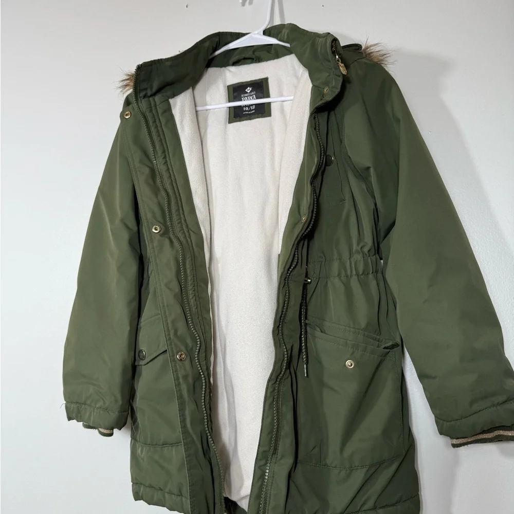 Olive Green Kids Raincoat